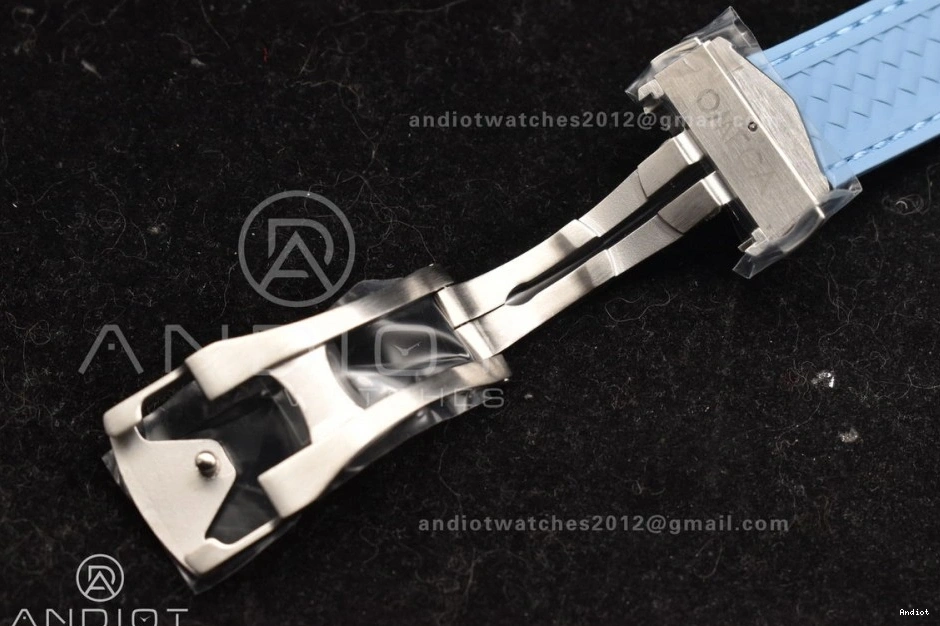 A8900 Summer Blue Edition 41mm Super Dial Rubber Clone Best Aqua Terra Blue VSF on 1:1 Strap 1228